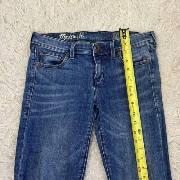 Madewell Low Rise Rail Straight Leg Denim Blue Jeans Women's 26 Dark Wash - Picture 6 of 11